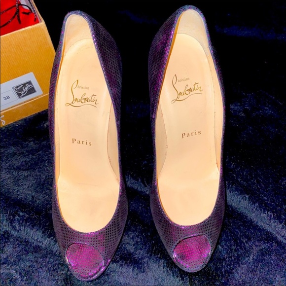❌ SOLD ❌ Authentic Christian Louboutin Banana 120 FUXIA suede - Picture 3 of 6